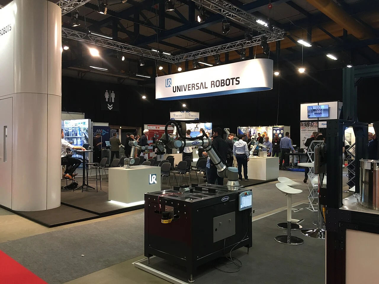 Universal Robots at a robotics trade fair
