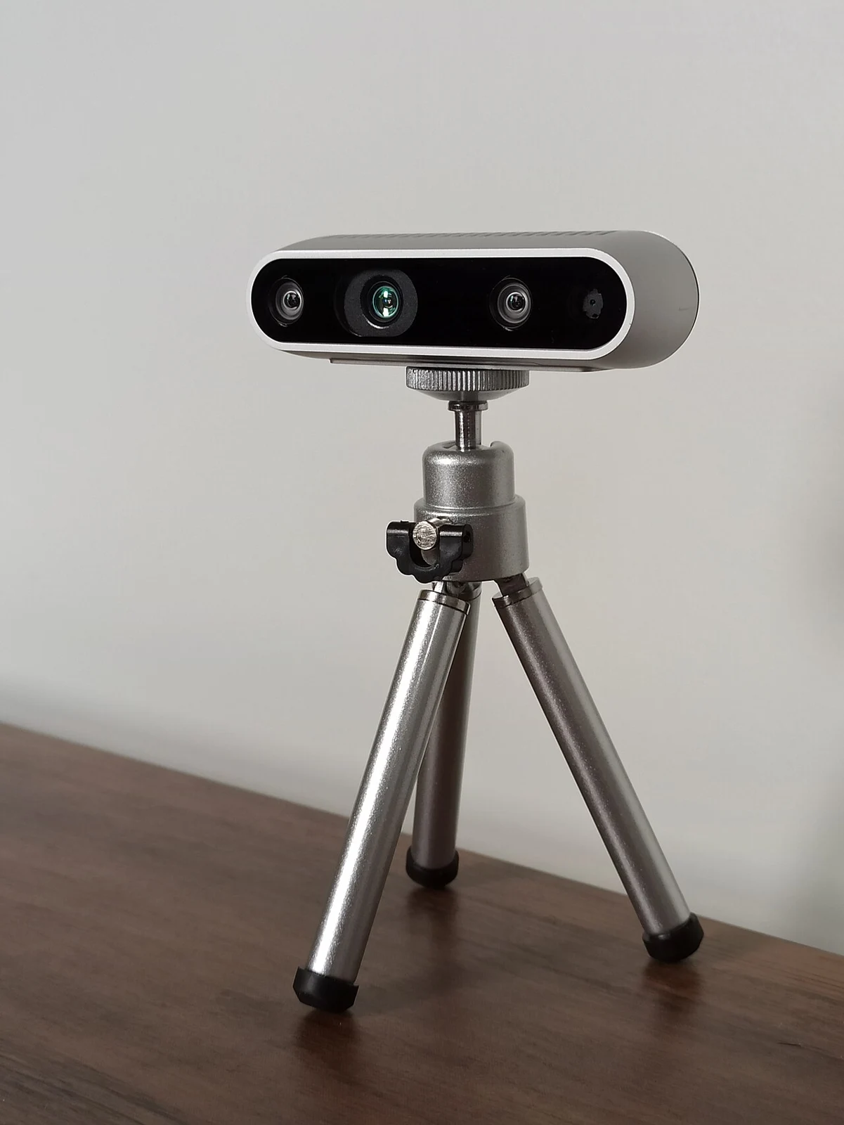 An Intel RealSense D435 stereo depth camera