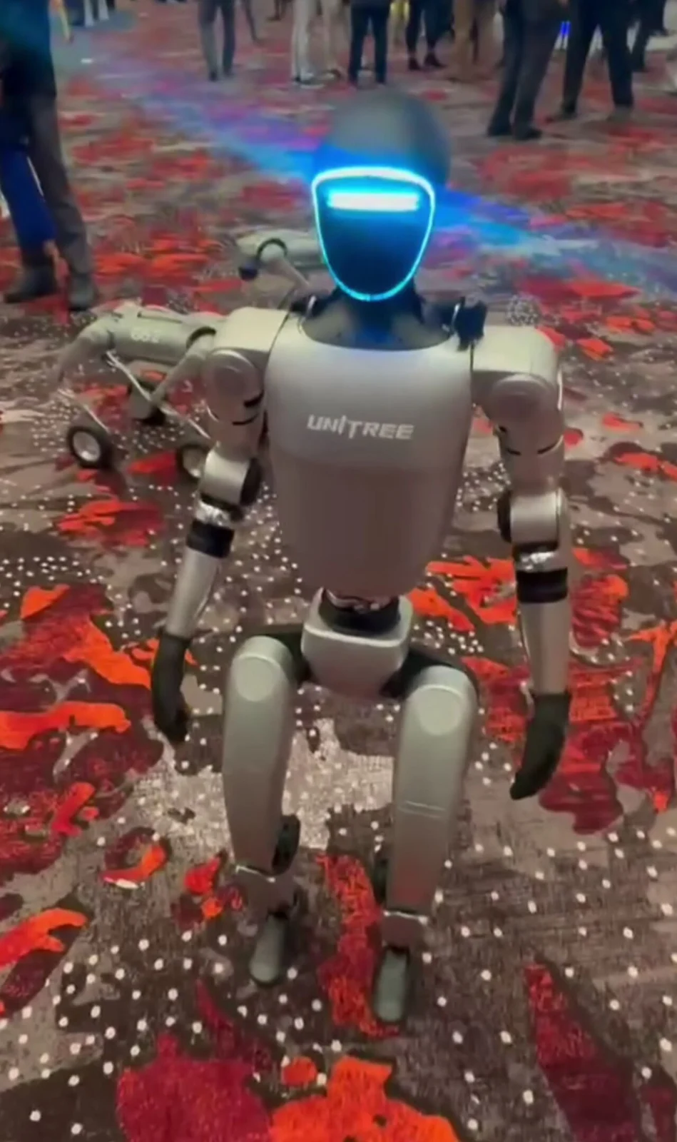 Unitree G1 humanoid robot on display