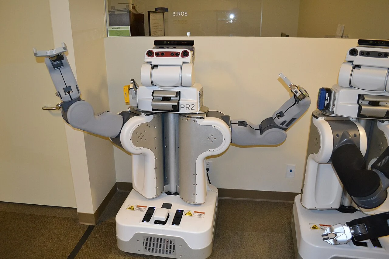 PR2 research robot with grasping hands