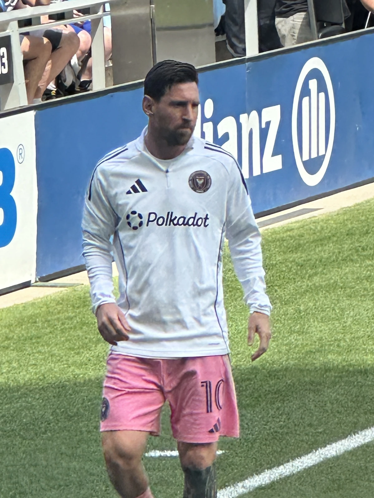 Lionel Messi pictured during an Inter Miami training session