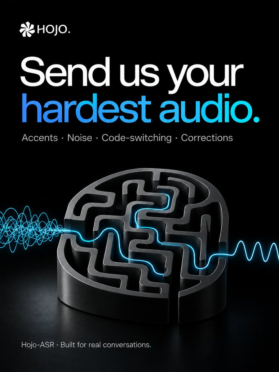 HojoAI image accompanying its call for difficult speech samples